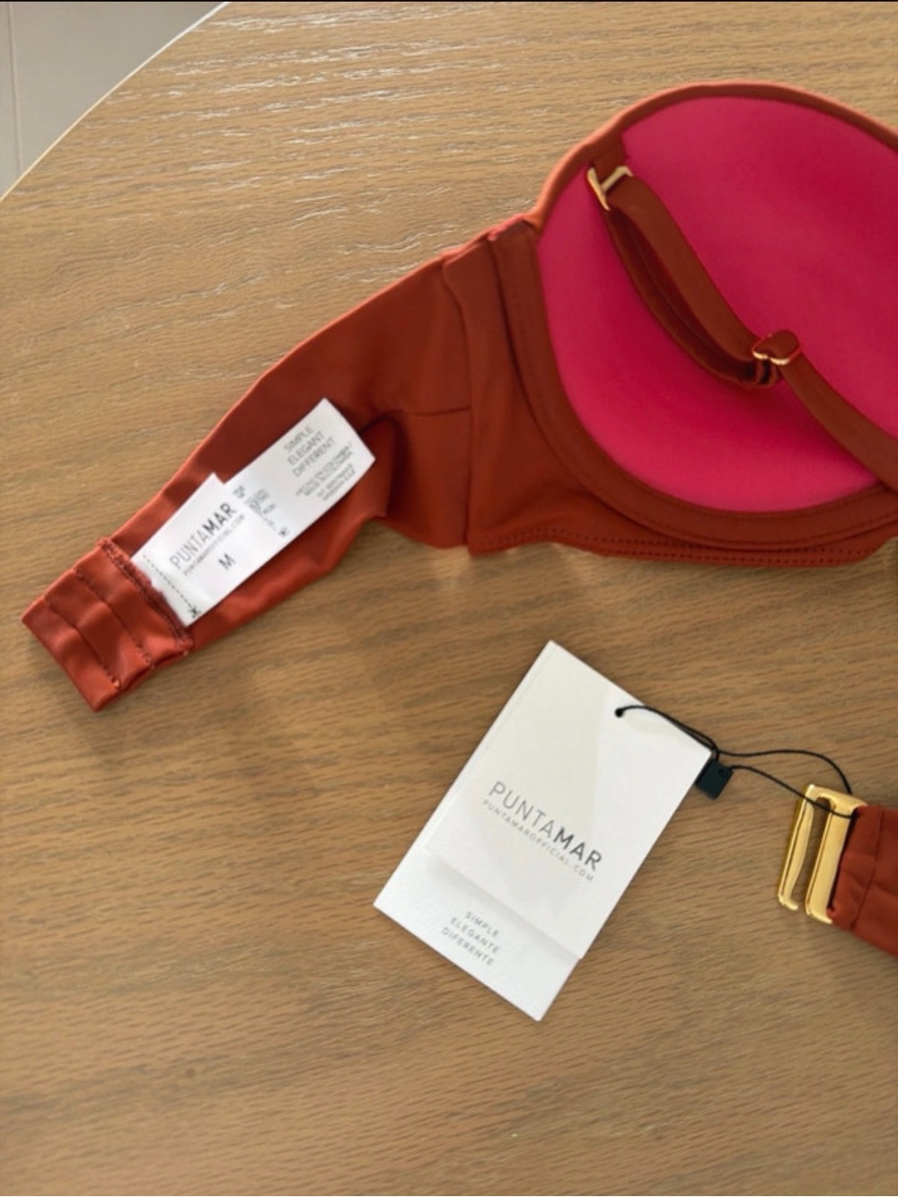PUNTAMAR NWT Terracotta Underwire Bandeau High Waist Bikini Set - Picture 3 of 11